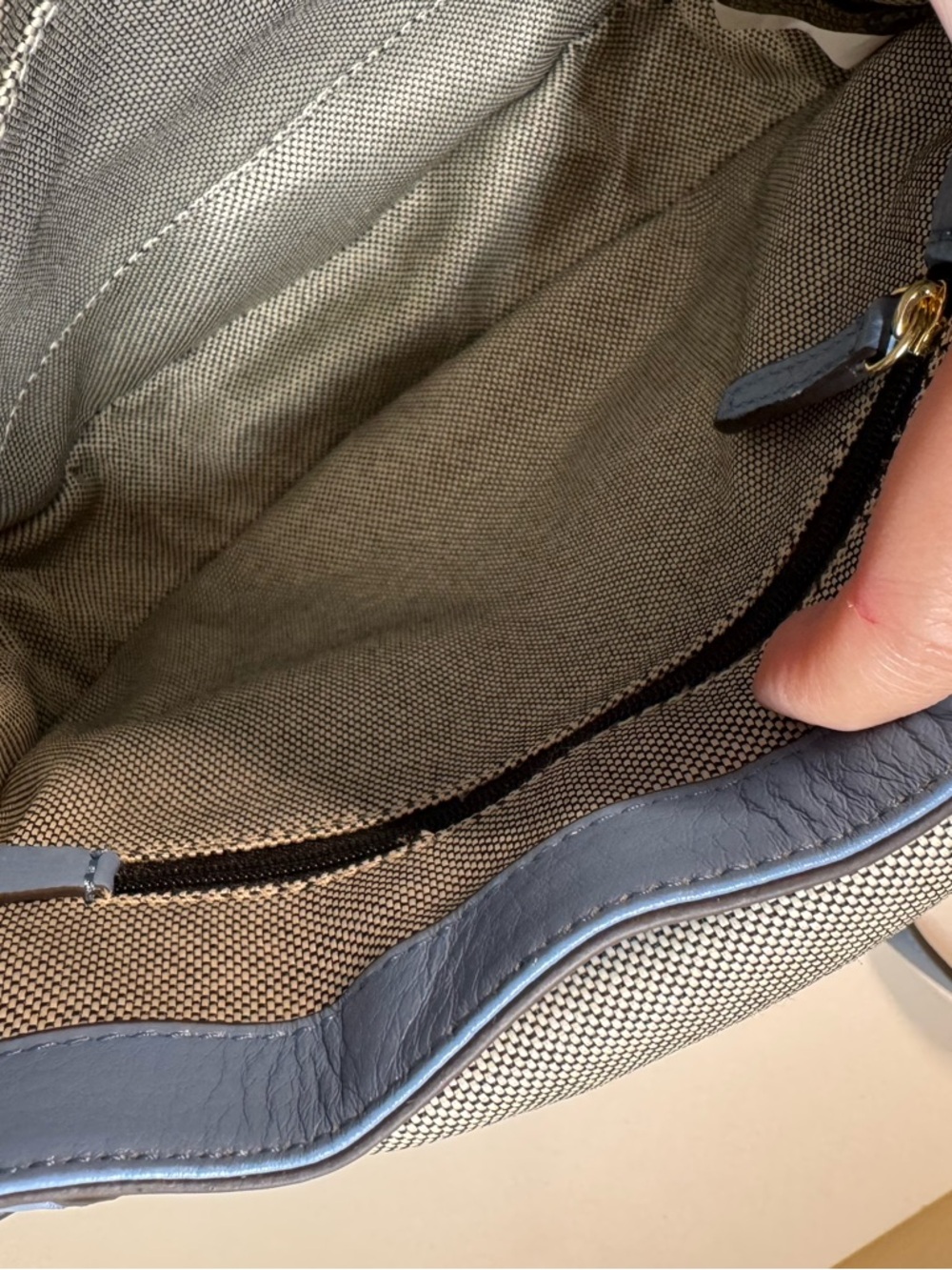 Vince Camuto Ancel Flap Crossbody Suede and Leather - Blue Haven - Picture 11 of 13